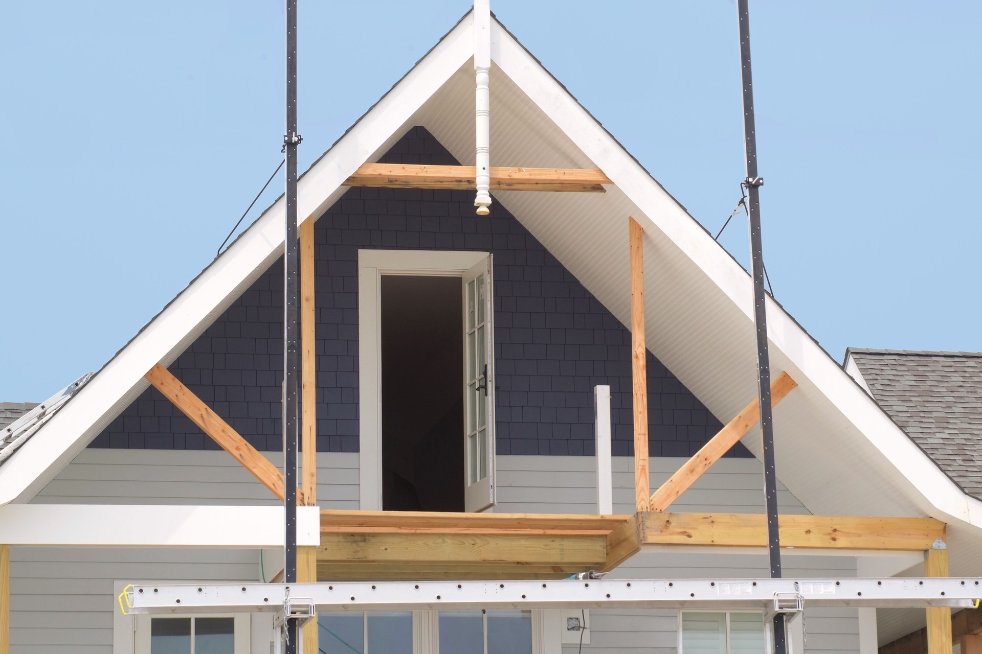 building construction on a victorian house gable restoration